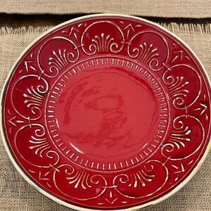 Maioliche Jessica red serving bowl made in Italy